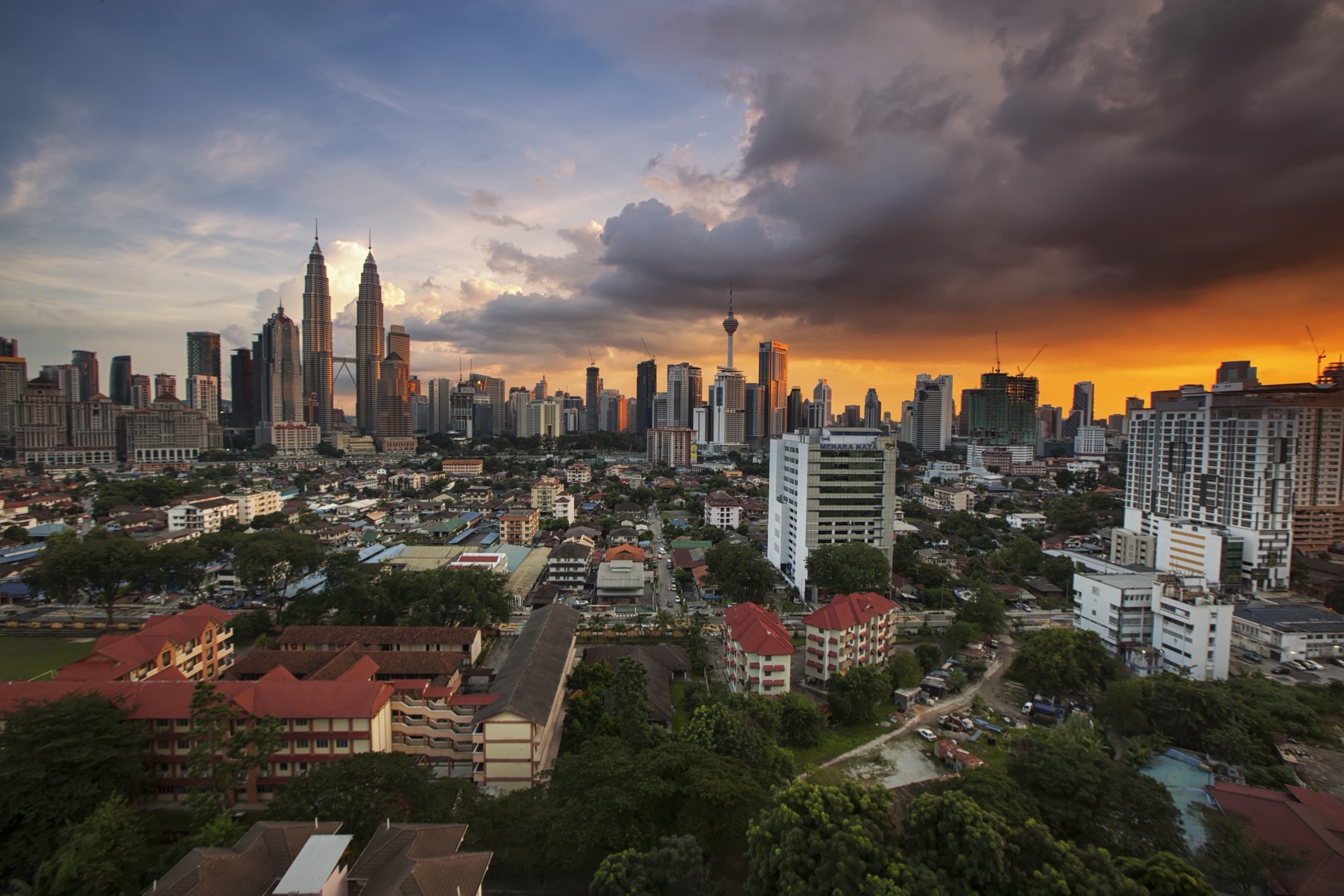 Kuala Lumpur skyline at dusk